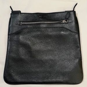 Vintage Prada Leather Shoulder Bag Embossed Logo Missing Strap